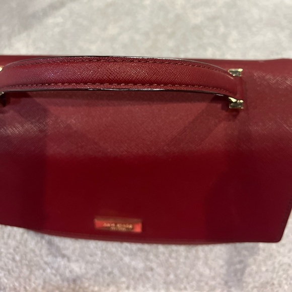 Kate Spade Laurel Way Lilah Burgundy Top Handle Bag - Picture 7 of 8